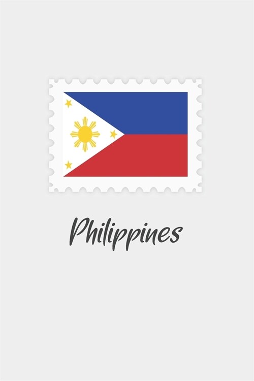 Philippines flag minimalist notebook: Country national flag travel journal notebook (Paperback)