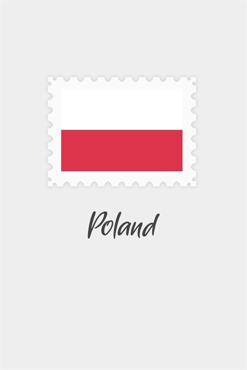 Poland flag minimalist notebook: Country national flag travel journal notebook (Paperback)