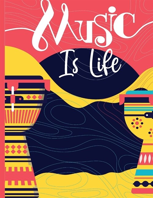 Music is Life: 12 Month Dated Weekly Planner, Gifts for Musicians (Ethinic Print) (Paperback)