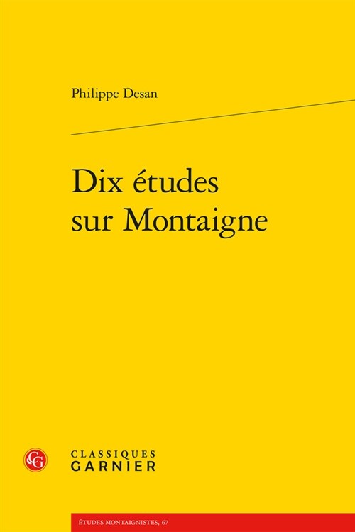 Dix Etudes Sur Montaigne (Paperback)