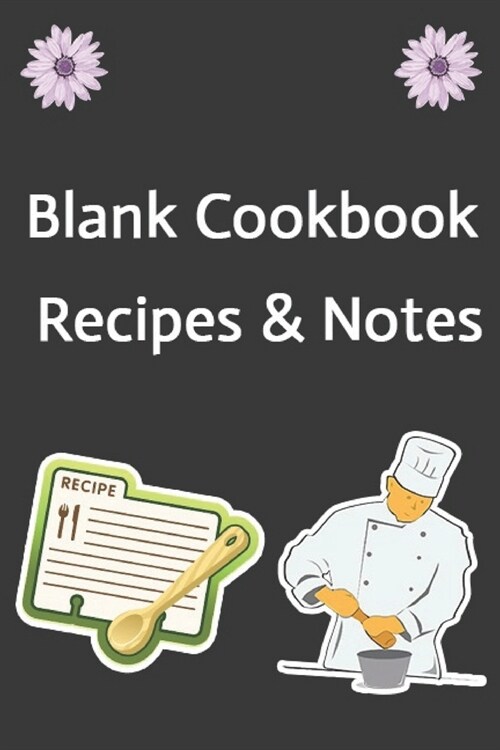 Blank Cookbook Recipes & Notes: Create Your Own Cookbook, Blank Recipe Book, 120 Pages, Black Plaid (Paperback)