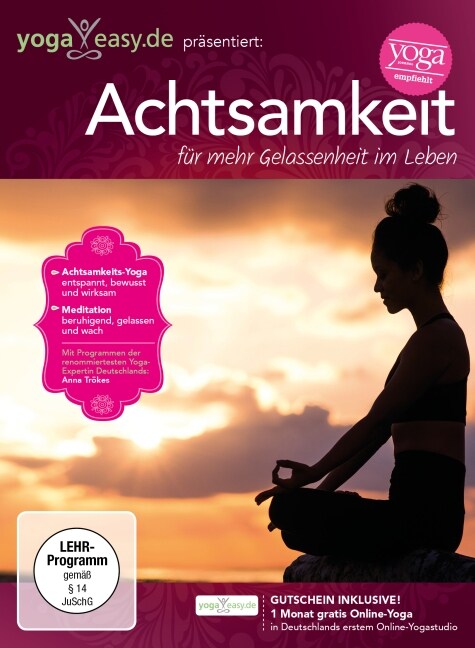 YogaEasy.de - ACHTSAMKEIT - fur mehr Gelassenheit im Leben, 1 DVD (DVD Video)