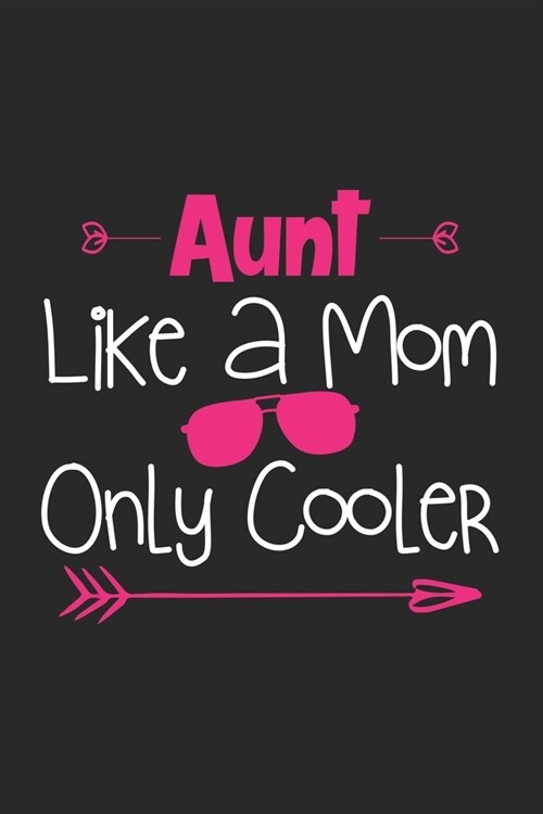 Aunt like a Mom Only Cooler: Funny Lined Notebook Journal Gift For Aunt - Creative Presents - Only Cooler Auntie Things Saying (Paperback)