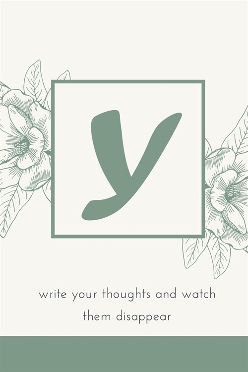 Y: Monogram Initial Y Notebook - Diary - Blank Lined Journal - 6x9 inches - Personalized Letter Notebooks - Monogrammed j (Paperback)