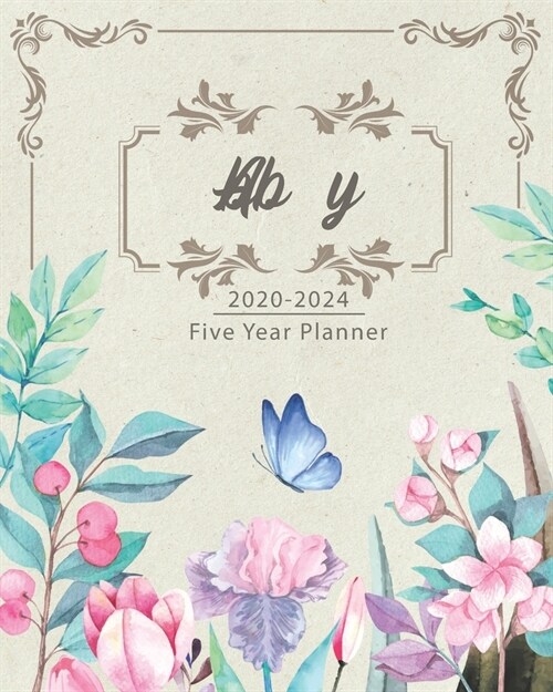 ABBY 2020-2024 Five Year Planner: Monthly Planner 5 Years January - December 2020-2024 - Monthly View - Calendar Views - Habit Tracker - Sunday Start (Paperback)