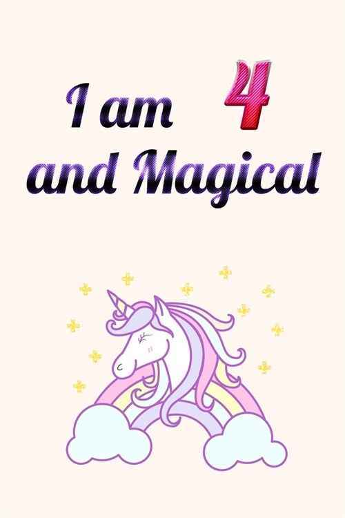 I am 7 and Magical: Unicorn Journal Notebook for Birthday Girls ! Unicorn Journal or Unicorn blank Notbook (Paperback)