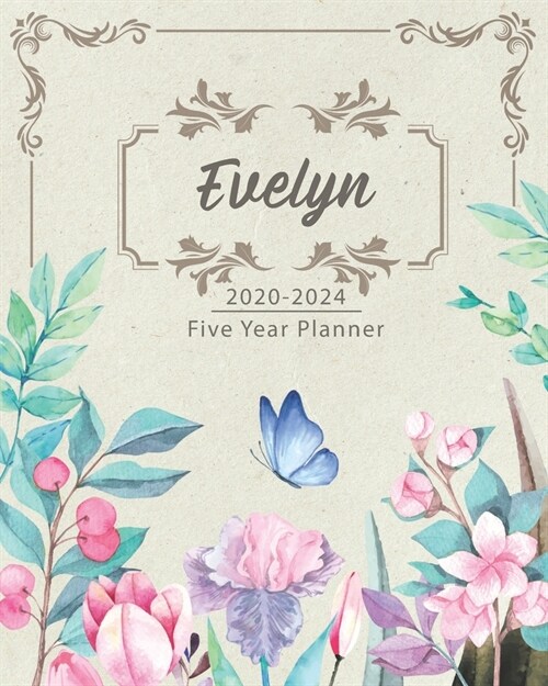 EVELYN 2020-2024 Five Year Planner: Monthly Planner 5 Years January - December 2020-2024 - Monthly View - Calendar Views - Habit Tracker - Sunday Star (Paperback)