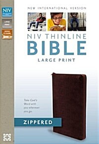 Thinline Bible-NIV-Large Print Zippered (Bonded Leather)