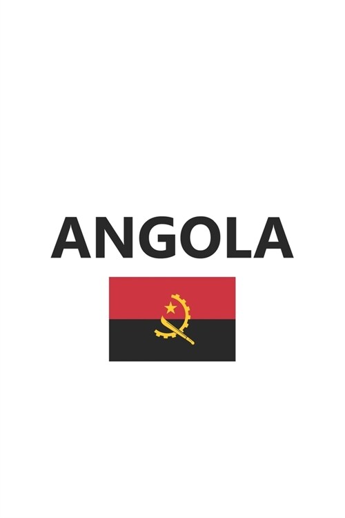 Angola: Flag Country Africa African Stylish Sketchbook Journal for Drawing, Sketching, Doodling, & Painting Art Book 6x9 Inche (Paperback)