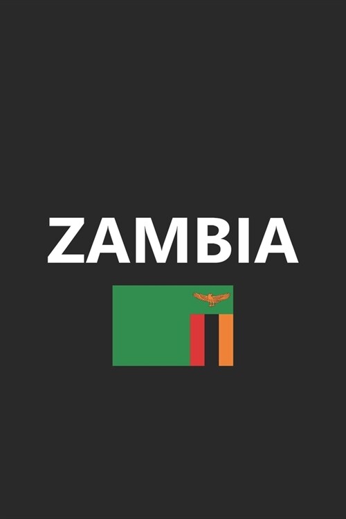 Zambia: Flag Country Africa African Stylish Sketchbook Journal for Drawing, Sketching, Doodling, & Painting Art Book 6x9 Inche (Paperback)