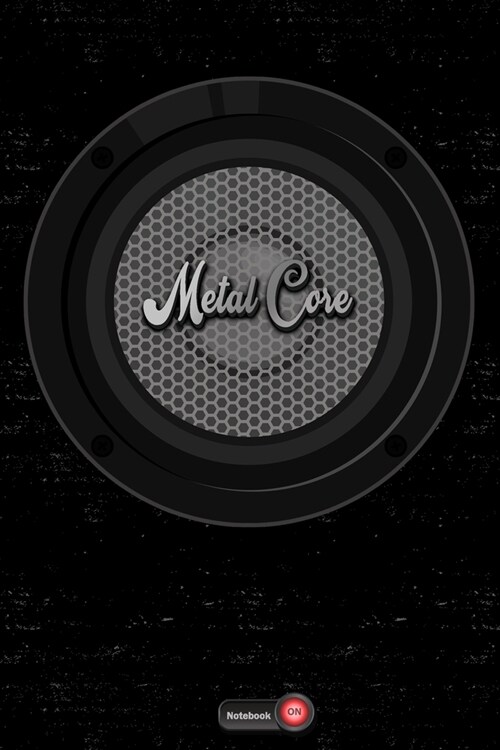 Metal Core Notebook: Boom Box Speaker Metal Core Music Journal 6 x 9 inch 120 lined pages gift (Paperback)