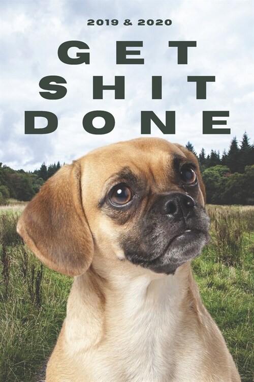 2020 & 2021 Two-Year Daily Planner To Get Shit Done - Funny Dog Appointment Book - Two Year Weekly Agenda Notebook - Best Gift For Puggle Owner: Getti (Paperback)