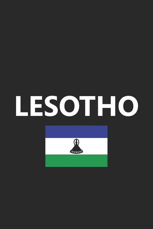 Lesotho: Flag Country Africa African Stylish Sketchbook Journal for Drawing, Sketching, Doodling, & Painting Art Book 6x9 Inche (Paperback)