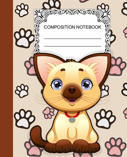 Composition Notebook: Ruled Lined Paper Notebook Journal / Cute Kitty for Children, Teens, Students, Teachers, School and Home Writing Notes (Paperback)