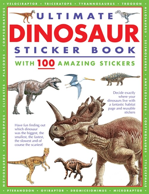 Ultimate Dinosaur Sticker Book : with 100 amazing stickers (Paperback)