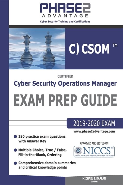 Certified Cyber Security Operations Manager: Exam Prep Guide (Paperback)