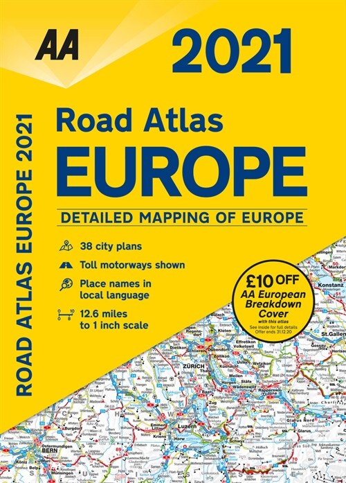 Road Atlas Europe 2021 (Paperback)