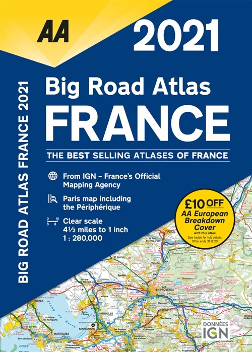 Big Road Atlas France 2021 (Paperback)