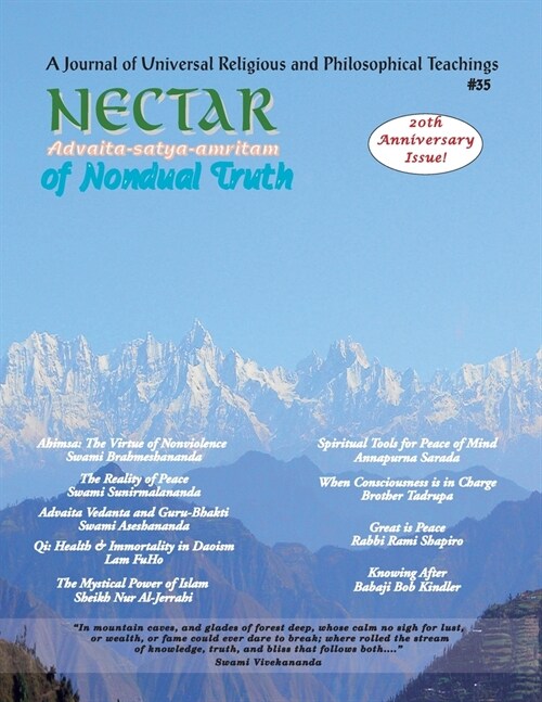 Nectar of Non-Dual Truth #35: A Journal of Universal Religious and Philosophical Teachings (Paperback)