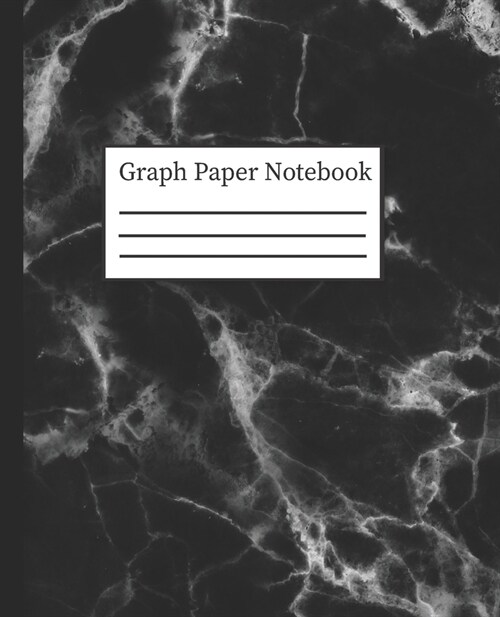 Graph Paper Notebook: 5x5 Grid Paper, Quad Ruled Graphing Composition Book for School College Students: 7.5 x 9.25 100 Pages, Pretty Black (Paperback)