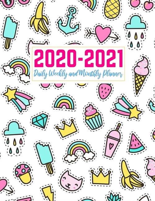 2020-2021 Daily Weekly and Monthly Planner: Pretty Two Year Jan 1, 2020 - Dec 31, 2021 Calendar Organizer and Appointment Schedule Agenda Journal for (Paperback)