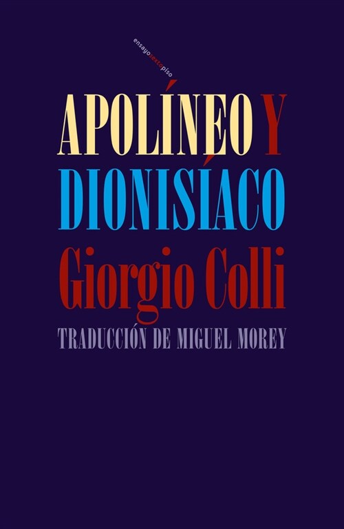 APOLINEO Y DIONISIACO (Book)