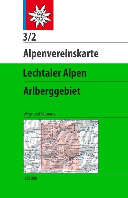 Alpenvereinskarte Lechtaler Alpen, Arlberggebiet (Sheet Map)
