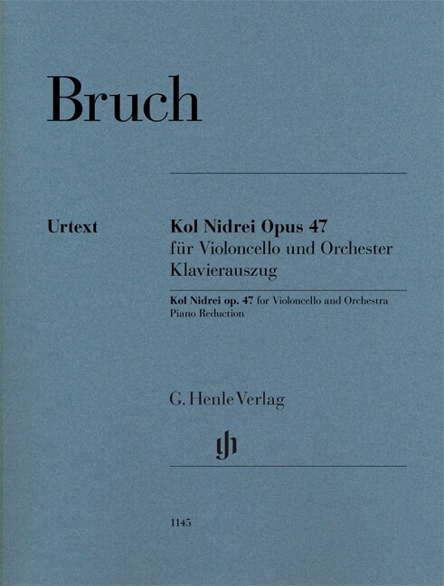 Kol Nidrei Opus 47 fur Violoncello und Orchester (Sheet Music)