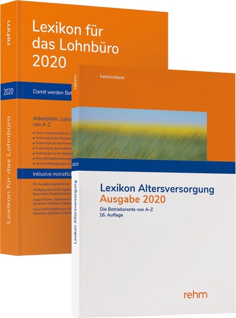 Buchpaket Lexikon fur das Lohnburo und Lexikon Altersversorgung 2020, m. 1 Buch, m. 1 Buch (WW)