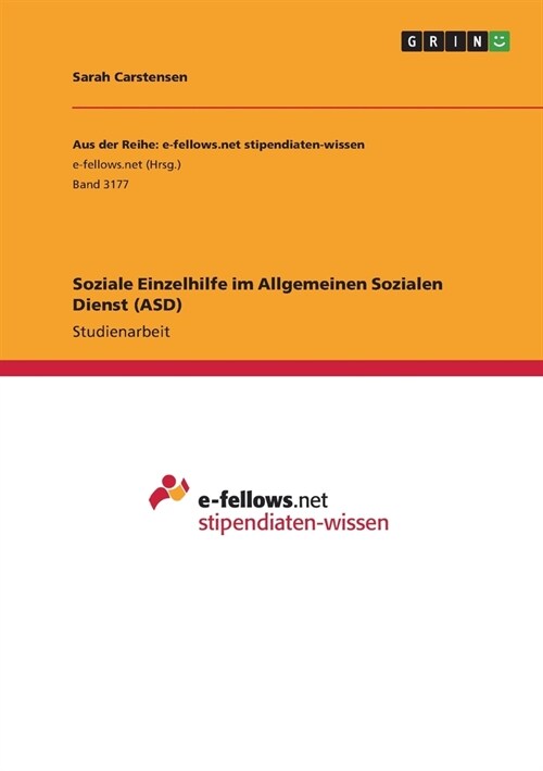 Soziale Einzelhilfe im Allgemeinen Sozialen Dienst (ASD) (Paperback)