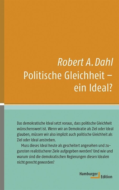 Politische Gleichheit - ein Ideal (Hardcover)