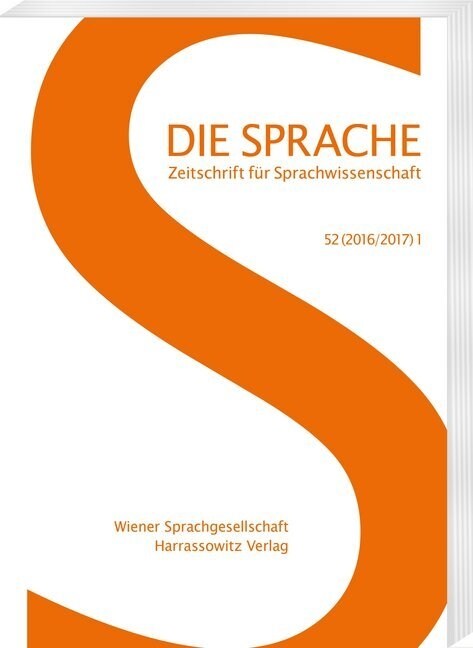 Die Sprache 52 (2016/17) 1 (Paperback)