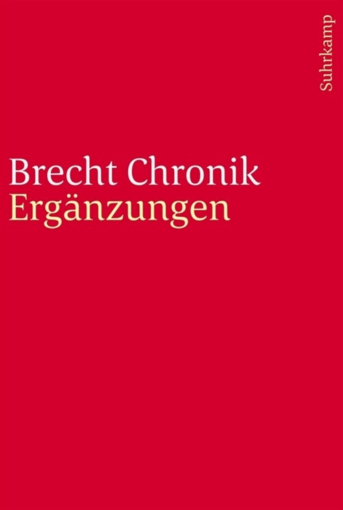 Brecht Chronik 1898-1956 (Paperback)