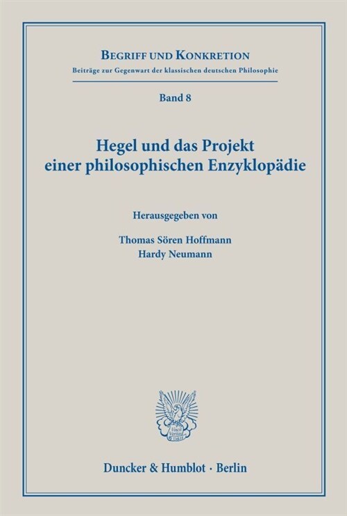 Hegel Und Das Projekt Einer Philosophischen Enzyklopadie (Paperback)