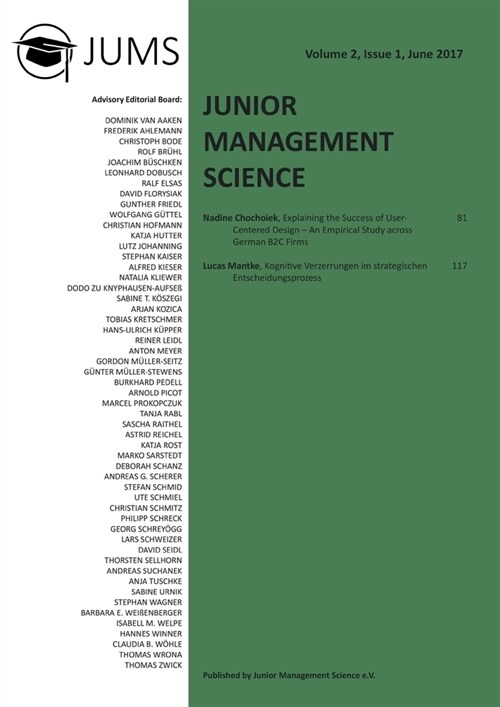 Junior Management Science, Volume 2, Issue 1, June 2017 (Paperback)