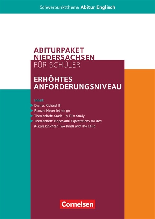 Cornelsen Abiturpaket Englisch, Zentralabitur Niedersachsen 2021 - Schulerpaket fur das erhohte Anforderungsniveau, 4 Bde. (Paperback)