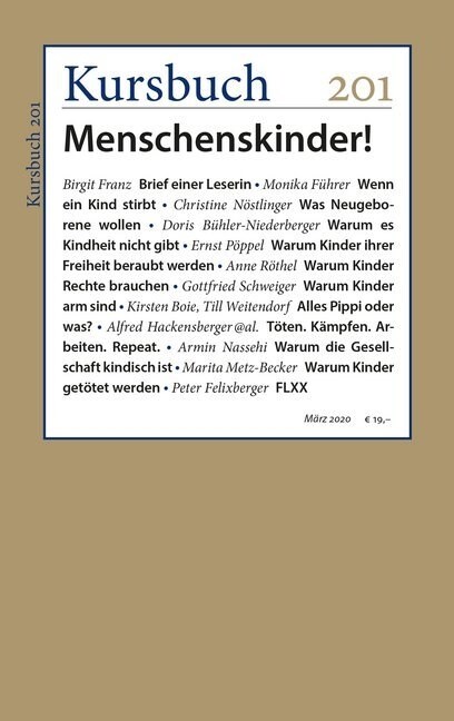 Kursbuch 201 (Paperback)