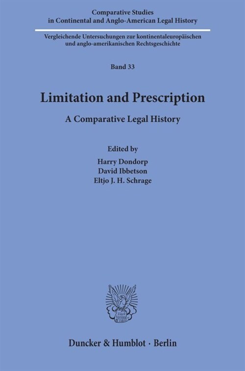 Limitation and Prescription: A Comparative Legal History (Paperback)