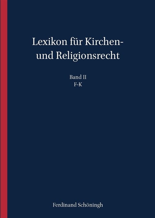 Lexikon F? Kirchen- Und Religionsrecht: F-K (Hardcover)