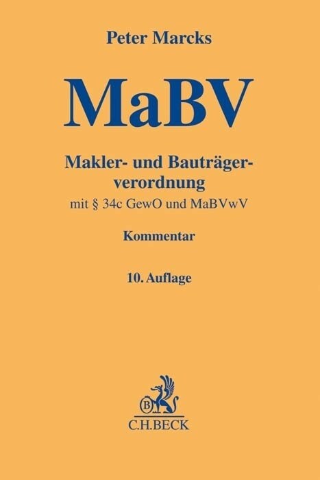 MaBV Makler- und Bautragerverordnung, Kommentar (Hardcover)