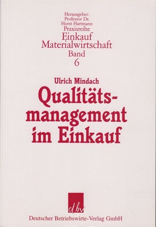 Qualitatsmanagement im Einkauf (Paperback)