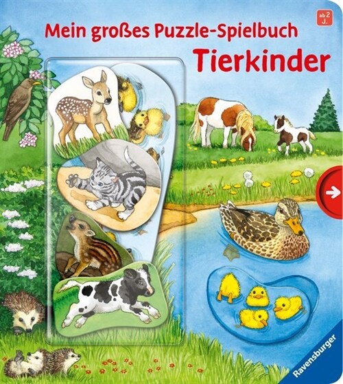 Mein großes Puzzle-Spielbuch: Tierkinder (Board Book)