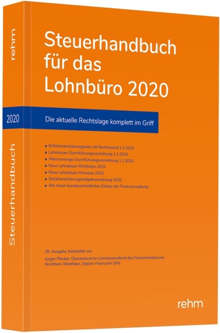 Steuerhandbuch fur das Lohnburo 2020 (Paperback)