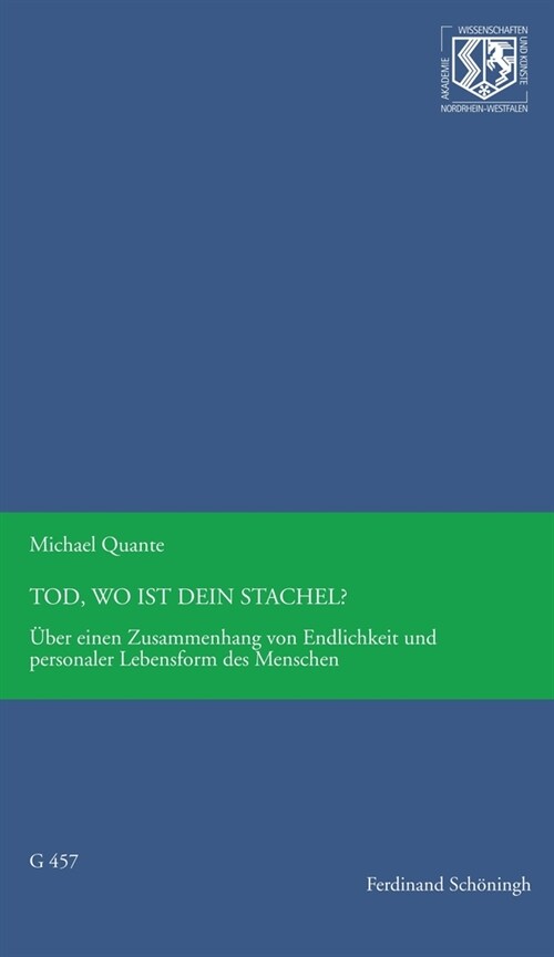 Tod, Wo Ist Dein Stachel?: ?er Einen Zusammenhang Von Endlichkeit Und Personaler Lebensform Des Menschen (Paperback)