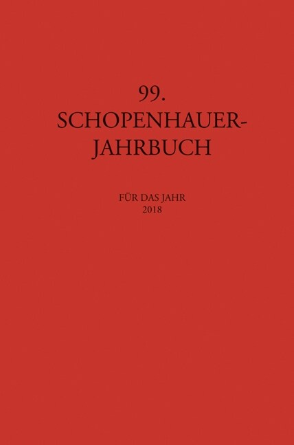 Schopenhauer Jahrbuch 2018 (Hardcover)