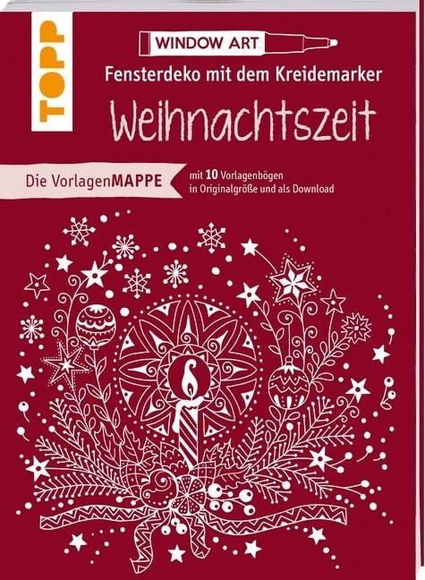 Vorlagenmappe Fensterdeko mit dem Kreidemarker - Weihnachtszeit (Paperback)