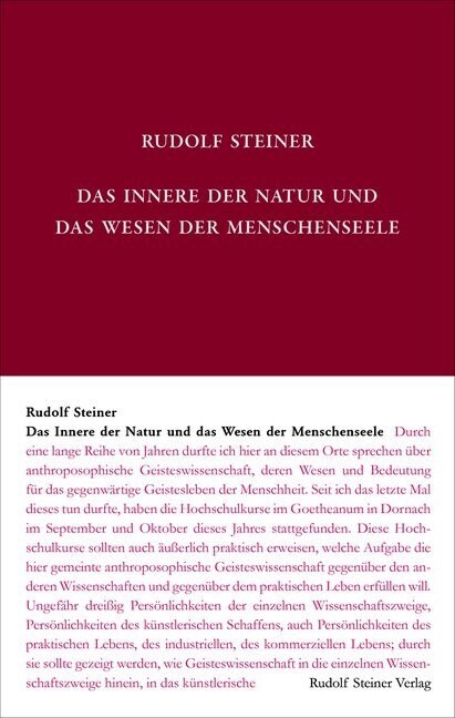 Das Innere der Natur und das Wesen der Menschenseele (Hardcover)