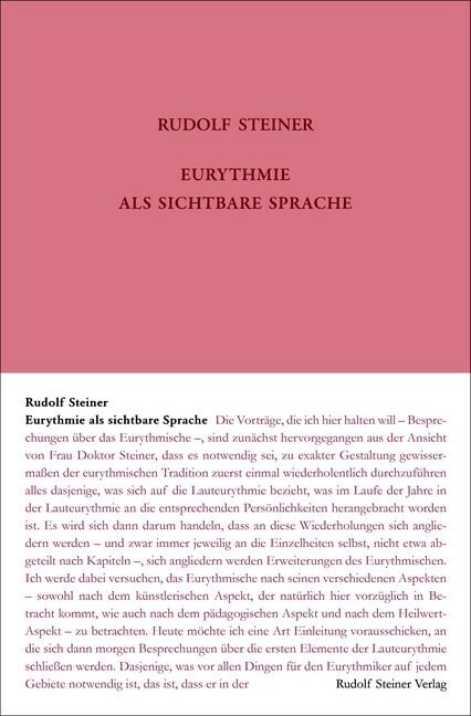 Eurythmie als sichtbare Sprache (Hardcover)