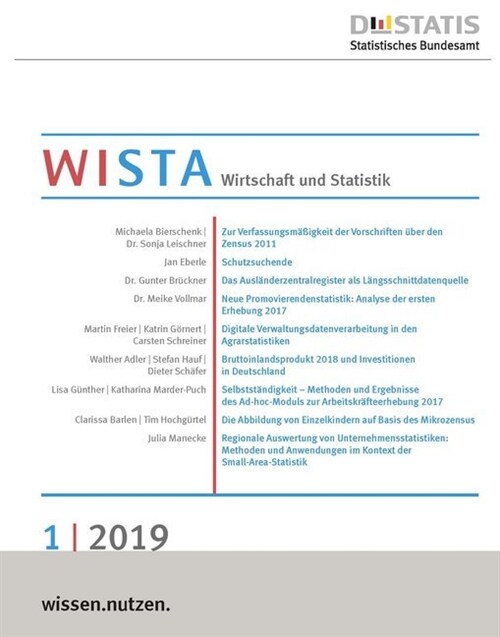 WISTA 1/2019 (Paperback)