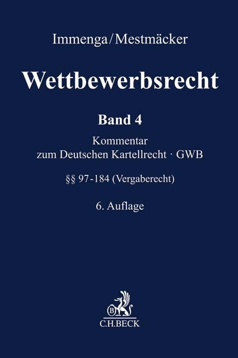 Wettbewerbsrecht Band 4: Vergaberecht (Hardcover)